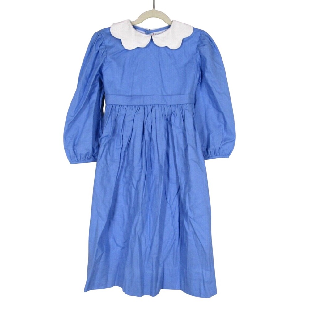 NWT ORIENT EXPRESSED INC Girl BLUE Mid-Weight Cotton Twill EASTER CHURCH Dress 6